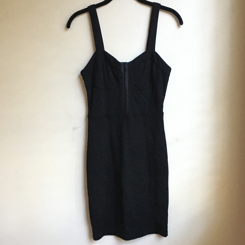 NEW Forever21 Black Bustier Corset Hook Tank Dress
